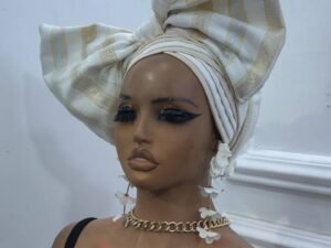 Home aso oke bow-tie auto gele