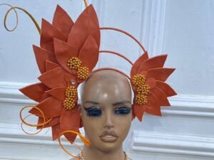 Home Orange Luxe Fascinator