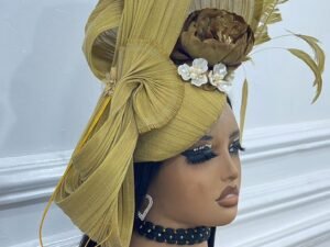 Home Nigerian-made gold fascinator